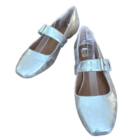 Dolce Vita Marcello metallic silver flat Maryjanes SZ 7.5 - Picture 5 of 13